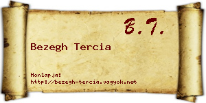Bezegh Tercia névjegykártya